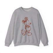 Sketched Mouse Outline Beige  Sweatshirt 3