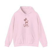 Sketched Mouse Outline Beige  Hoodie 9
