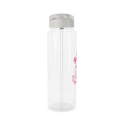 Sketched Mouse Outline Pink Clear Water Bottle 8