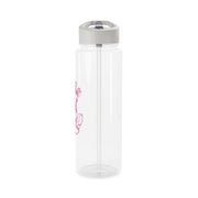 Sketched Mouse Outline Pink Clear Water Bottle 9