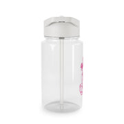 Sketched Mouse Outline Pink Clear Water Bottle 3