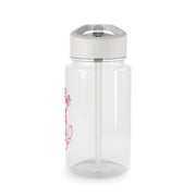 Sketched Mouse Outline Pink Clear Water Bottle 4