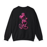 Sketched Mouse Outline Pink Sweatshirt 6