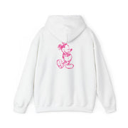 Sketched Mouse Outline Pink Hoodie 2