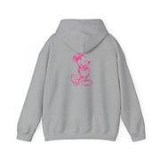 Sketched Mouse Outline Pink Hoodie 4