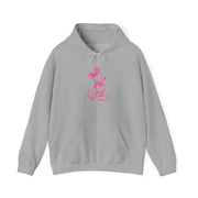 Sketched Mouse Outline Pink Hoodie 3