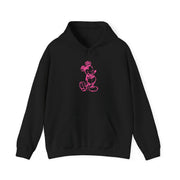Sketched Mouse Outline Pink Hoodie 5