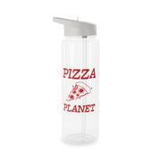 Retro Pizza Planet  Clear Water Bottle 6