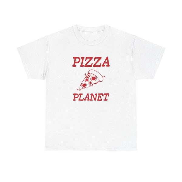 Retro Pizza Planet  T-Shirt White Front