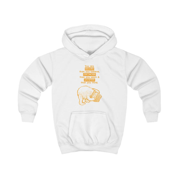 You Are Braver Kids Hoodie White Front
