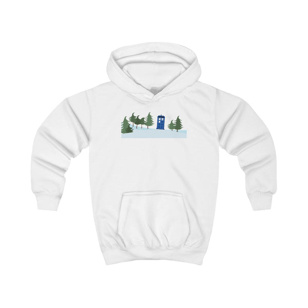 Christmas Tardis - Doctor Who Kids Hoodie White Front