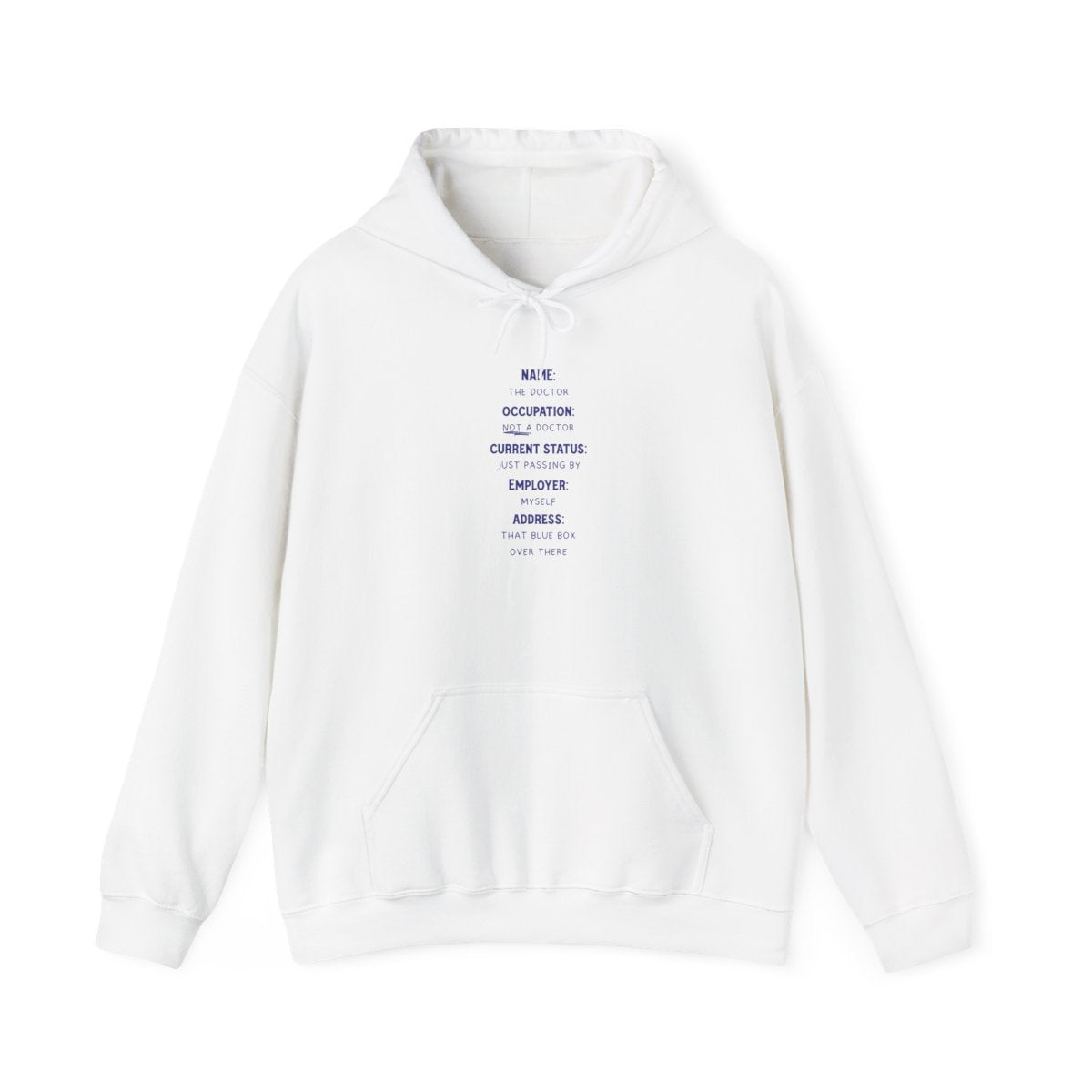 Name And Occupation - Doctor Who Hoodie