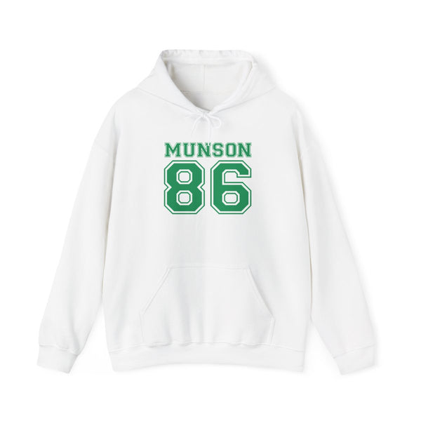 Munson 86 - Green Hoodie White Front