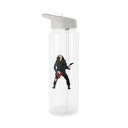 Eddie Munson Playing Guitar Clear Water Bottle 6