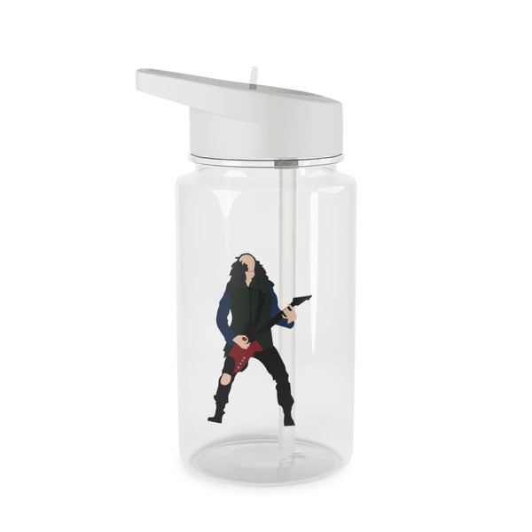 Eddie Munson Playing Guitar Clear Water Bottle
