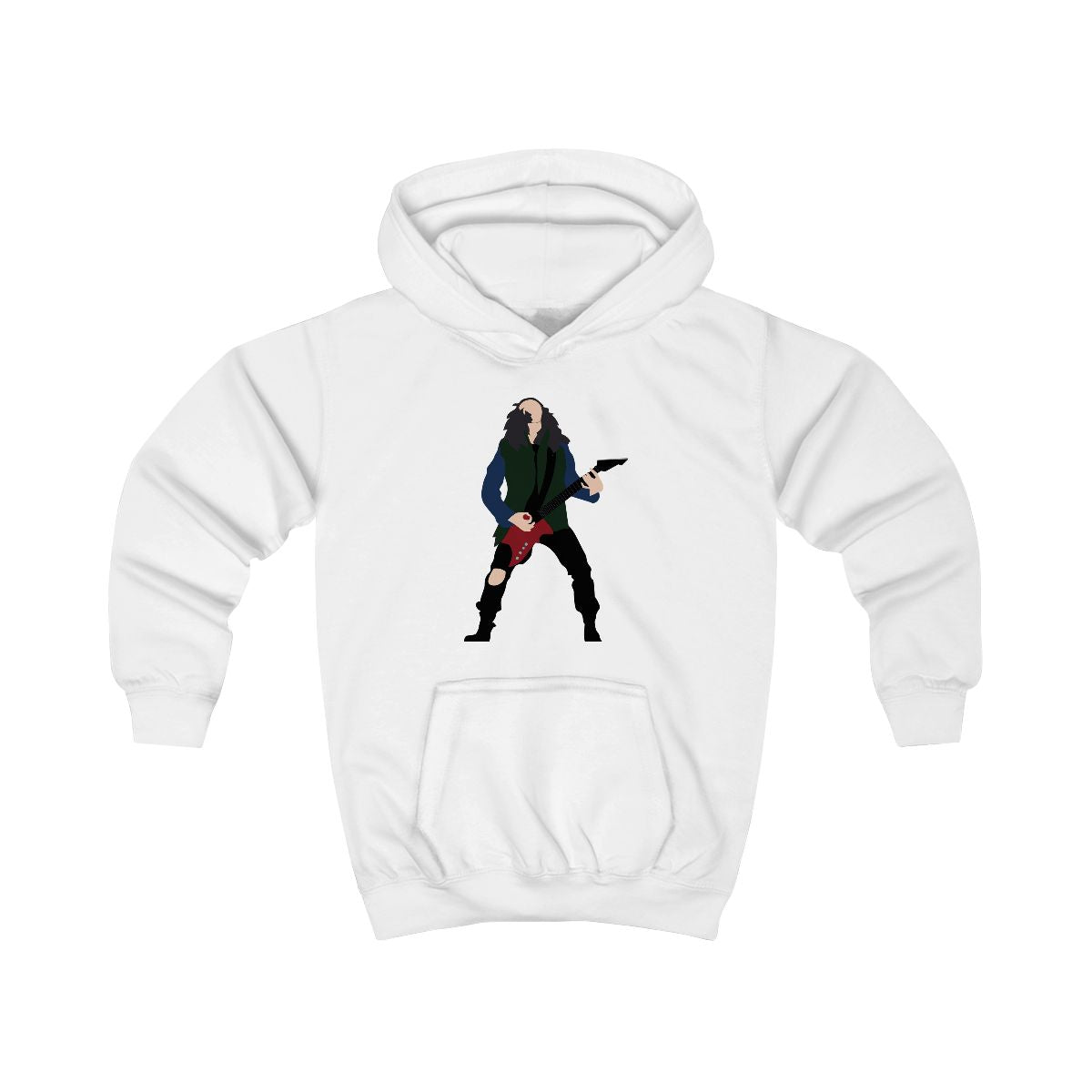 Eddie Munson Playing Guitar Kids Hoodie