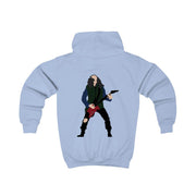 Eddie Munson Playing Guitar Kids Hoodie 6