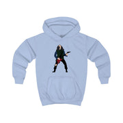 Eddie Munson Playing Guitar Kids Hoodie 5