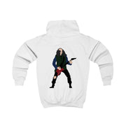 Eddie Munson Playing Guitar Kids Hoodie 2