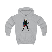 Eddie Munson Playing Guitar Kids Hoodie 3