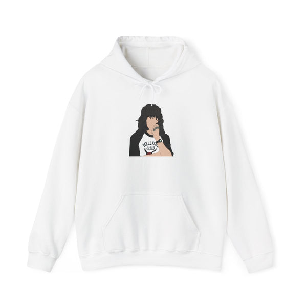 Eddie Munson Hellfire Hoodie White Front