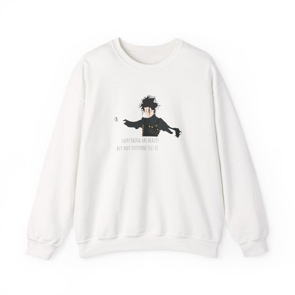 Everything Has Beauty - Scissorhands Sweatshirt White Front