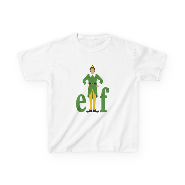 Elf Logo Kids T-Shirt White Front
