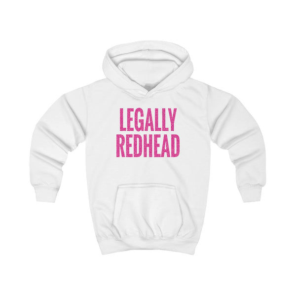 Legally Redhead Kids Hoodie White Front