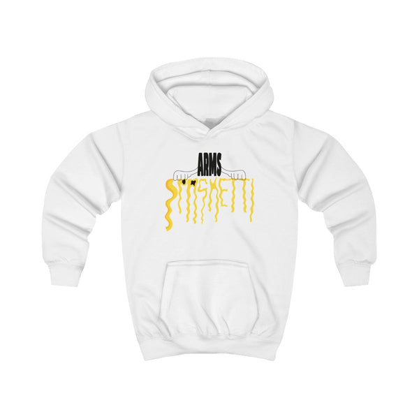 Arms Spaghetti - Blue Kids Hoodie White Front