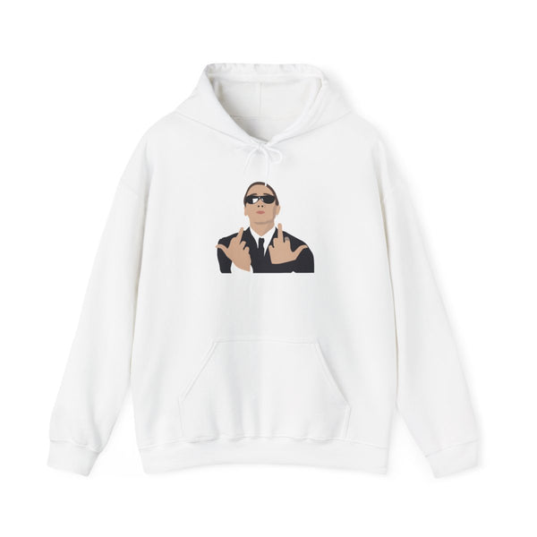 Middle Finger Hoodie White Front