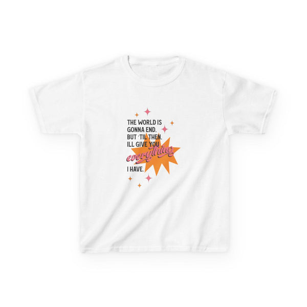The World Is Gonna End - Fender Kids T-Shirt White Front
