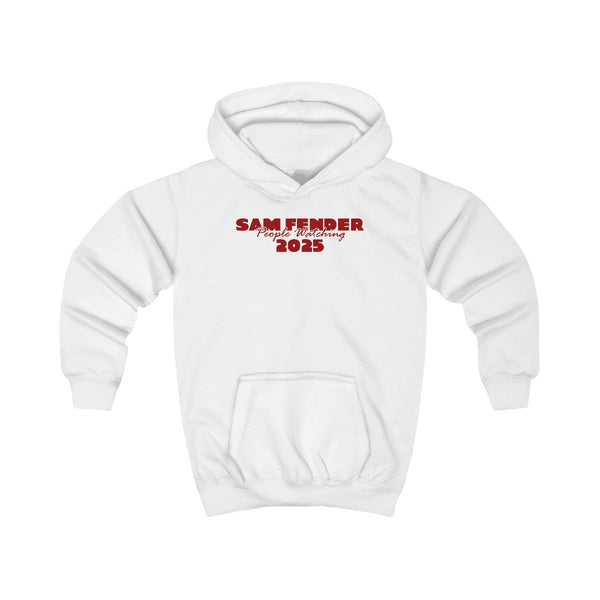 Stripes People Watching 2025 Kids Hoodie White Front