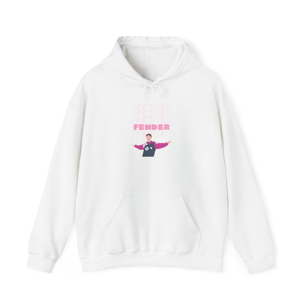 Fender Pink Sports Jersey Hoodie White Front