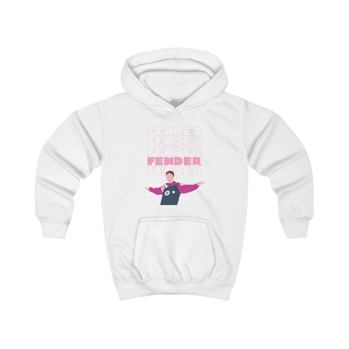 Fender Pink Sports Jersey Kids Hoodie