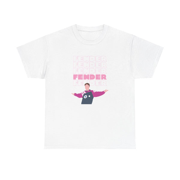 Fender Pink Sports Jersey T-Shirt White Front