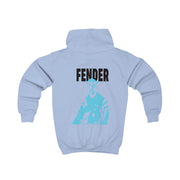 Fender Silhouette Blue Kids Hoodie 6