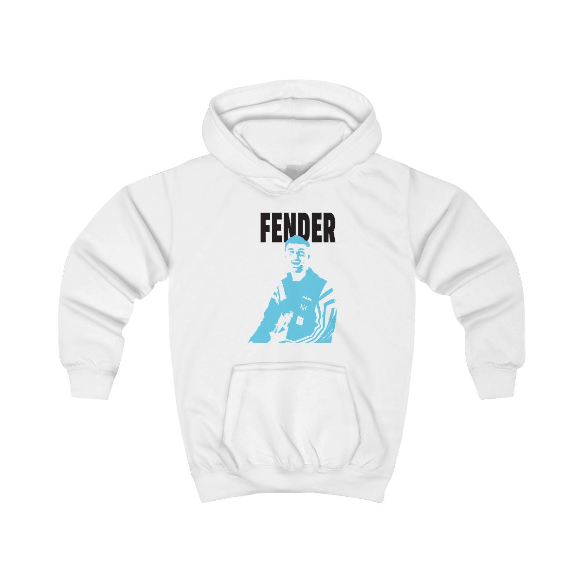 Fender Silhouette Blue Kids Hoodie