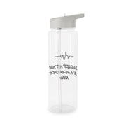 I Would Hit Him In A Heartbeat Now Clear Water Bottle 7