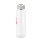 Watercolour Flamingo Painting Clear Water Bottle 9