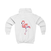 Watercolour Flamingo Painting Kids Hoodie 2