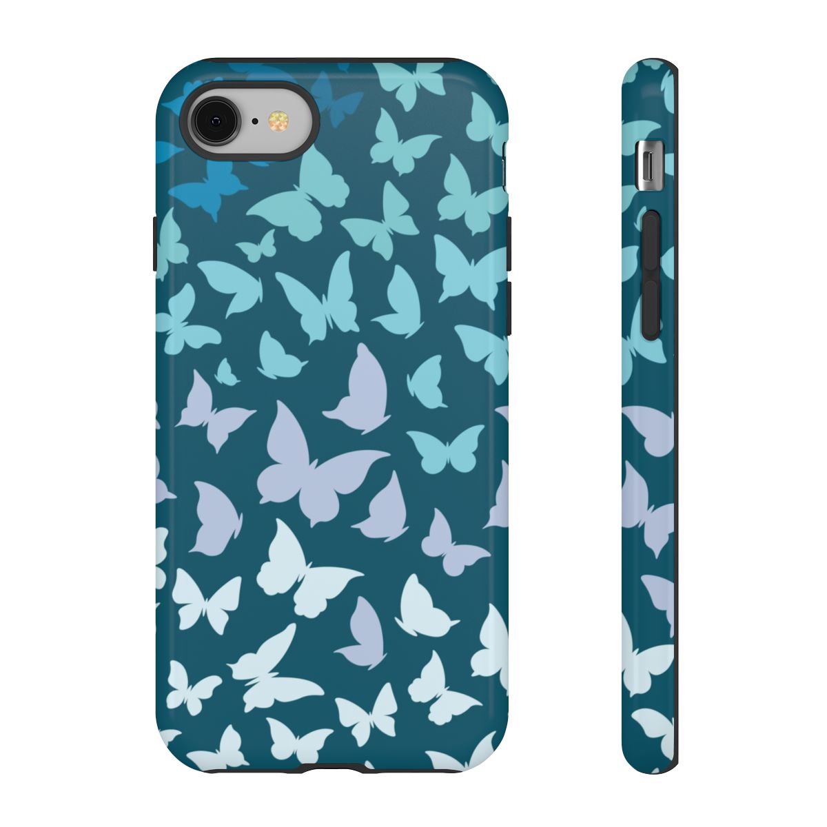Blue Gradient Butterfly - Butterfly Patterns Phone Case