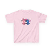Angel And Blue Alien - Pink Alien Kids T-Shirt 7