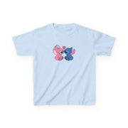 Angel And Blue Alien - Pink Alien Kids T-Shirt 5