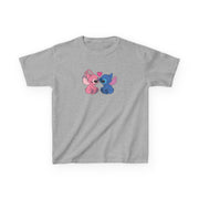 Angel And Blue Alien - Pink Alien Kids T-Shirt 3