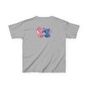 Angel And Blue Alien - Pink Alien Kids T-Shirt 4