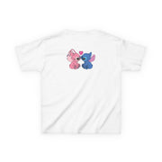 Angel And Blue Alien - Pink Alien Kids T-Shirt 2
