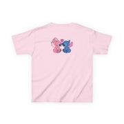 Angel And Blue Alien - Pink Alien Kids T-Shirt 8