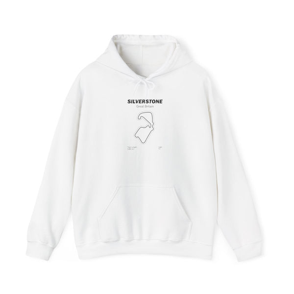 Silverstone Circuit Hoodie White Front