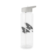 Dark Red Retro 44  Clear Water Bottle 7