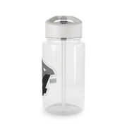 Dark Red Retro 44  Clear Water Bottle 4